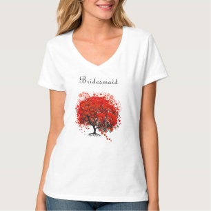 Camisetas de Casamento Red Tree, Presentes, Adesiv