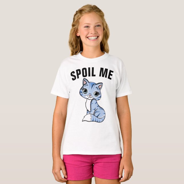 Camisetas de CAT para Meninas, me soltem (Frente Completa)