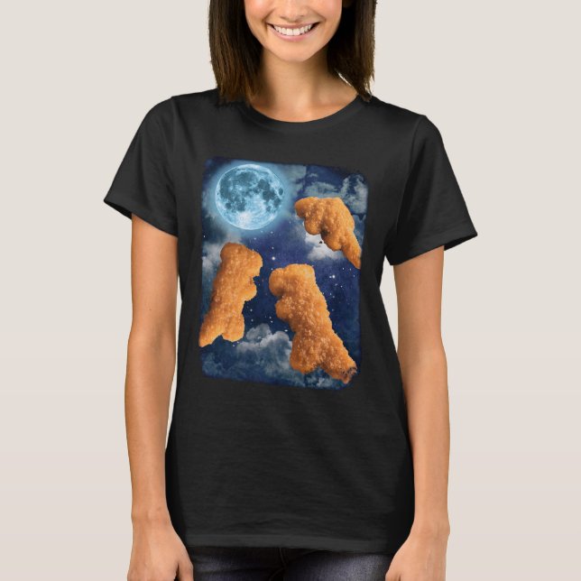 Camisetas de Comida Divertida Dinosaurios Nuggets  (Frente)