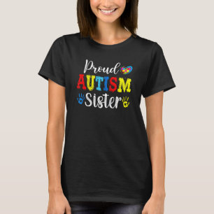 Camisetas de conscientização sobre autismo da irmã