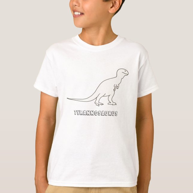 Camisetas de contorno e de palavras Tyrannosaurus  (Frente)