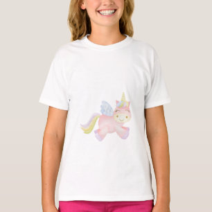 Camisetas de Crianças Unicorn de Watercolor