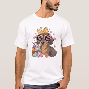 Camisetas de Dachshund Fofos Dachshunds da Páscoa
