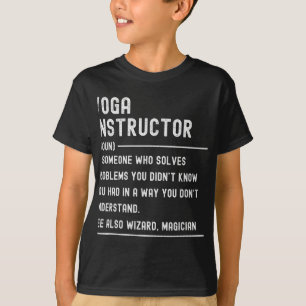 Camisetas de Definição de Instrutor de Yoga Título