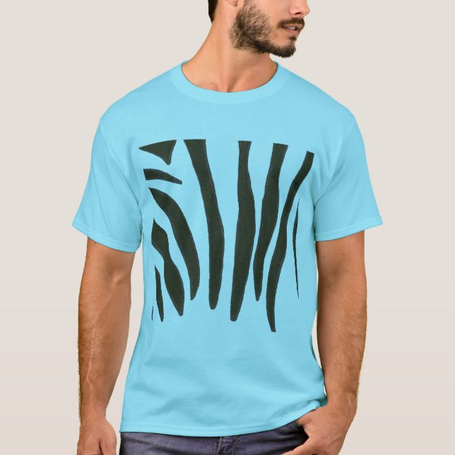 Camisetas de design de zebra negra (Frente)