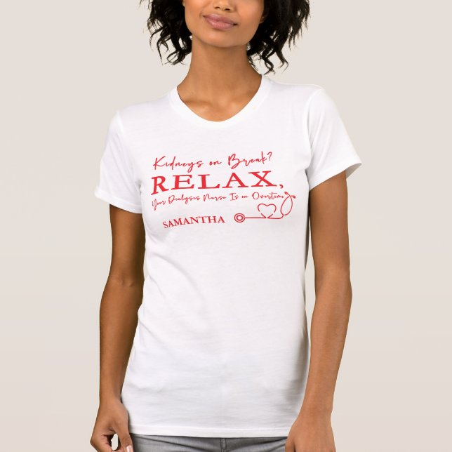 Camisetas de Enfermeira de Diálise Com Citações Es (Frente)