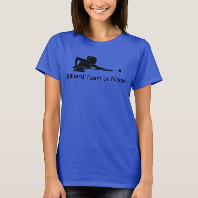 Camisetas de Equipe da Liga de Sinuca Feminina Per (Frente)