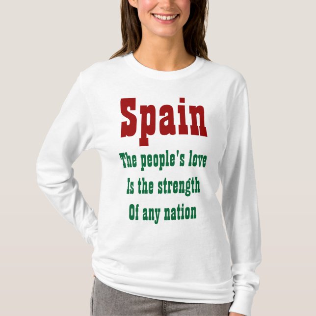 Camisetas de espanha de amor da Pessoas (Frente)