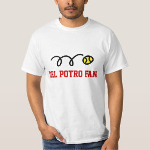 Camisetas de fã de tênis Del Potro para homens mul