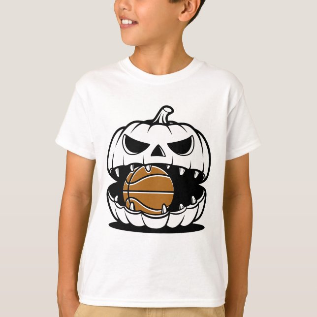 Camisetas de facão assustadoras de abóbora (Frente)