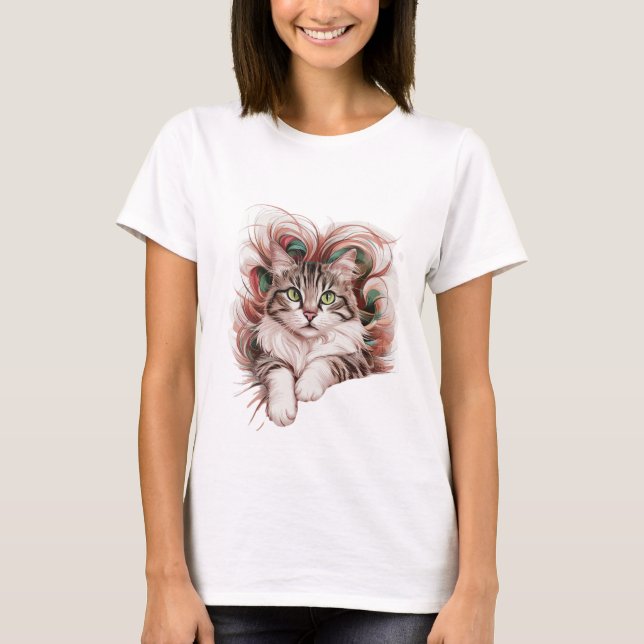 Camisetas de fotos do gato T-Shirts (Frente)
