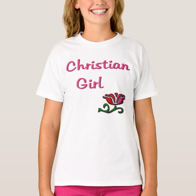 Camisetas de Garota Cristã (Frente)