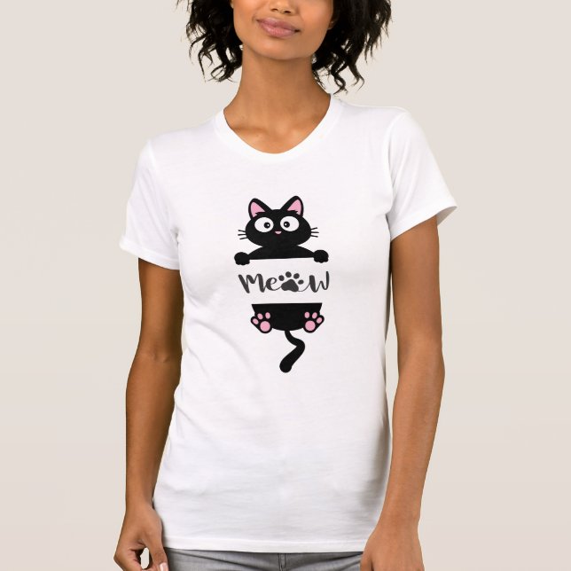 Camisetas de gato-do-mato-grande para mulheres (Frente)