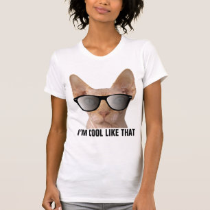 Camisetas de Gato Esfinge Sem Pelo Engraçado (LEGA