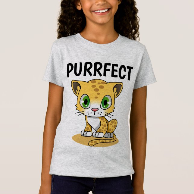 Camisetas de Gatos MENINAS FOFAS PERFEITAS (Frente)