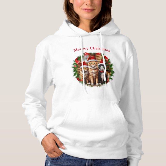 Camisetas de gatos Natal (Frente)