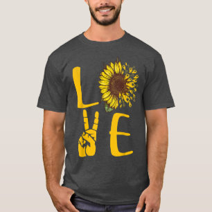 CAMISETAS de girassol ASL para mulheres amam tropa