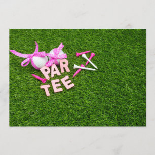 Camisetas de Golfe, convite de festas de Tear de P