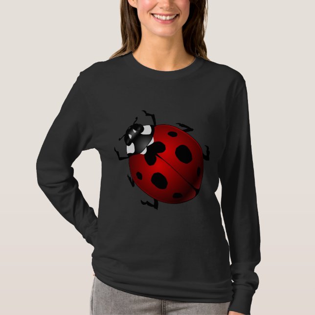 Camisetas de joaninha para mulheres Camisas de joa (Frente)