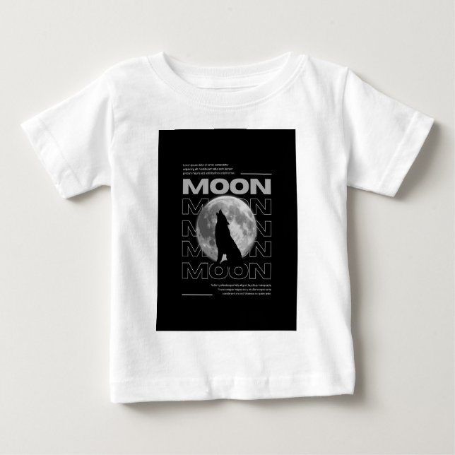 camisetas de lobo-da-lua novo design (Frente)