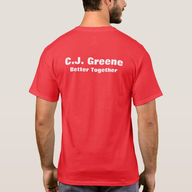 Camisetas de logotipo verde C.J. (Verso)