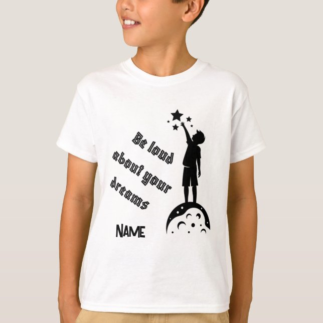 Camisetas de menino com Perseguição ao sonho (Frente)