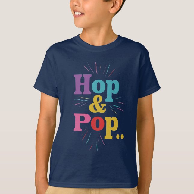 camisetas de moda do Salto e Pop (Frente)