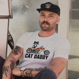Camisetas de motoqueiro pai de gato, Camiseta de m