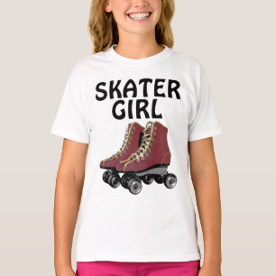 Camisetas de mulheres de patins, garra de SKATER