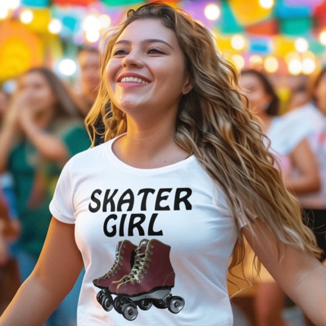 Camisetas de mulheres de patins, garra de SKATER (Criador carregado)