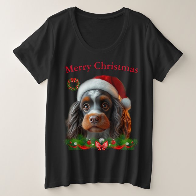 Camisetas de Natal de cães fofos (Frente do Design)