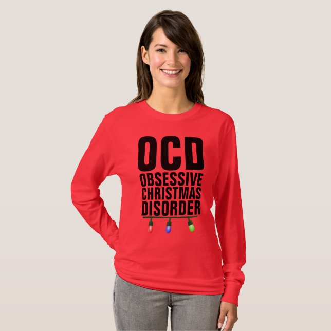 Camisetas de Natal engraçadas, PERTURBAÇÃO OBSESSI (Frente Completa)