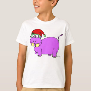 Camisetas de Natal Hipopótamo Crianças