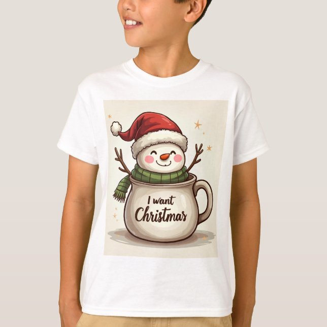 Camisetas de Natal para crianças (Frente)
