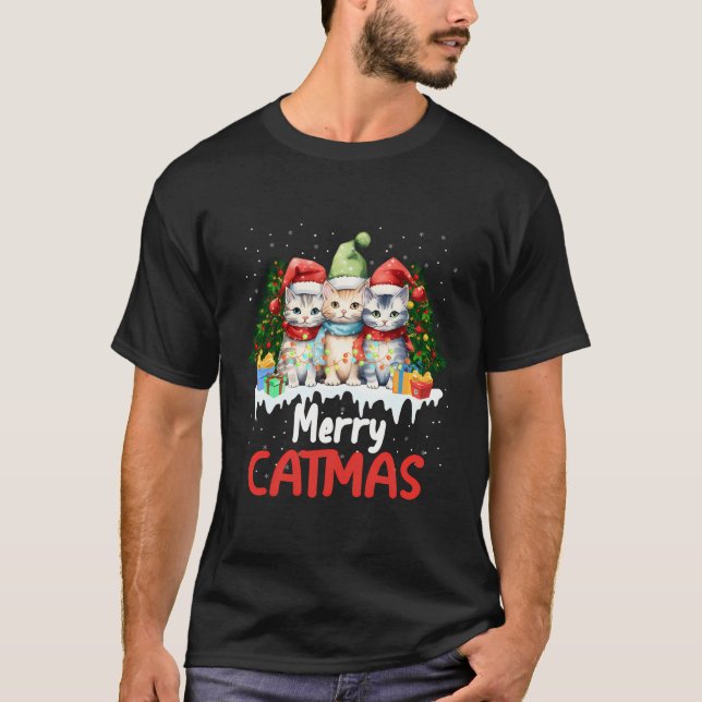Camisetas De Natal Pawsome Para Ventiladores Felin (Frente)