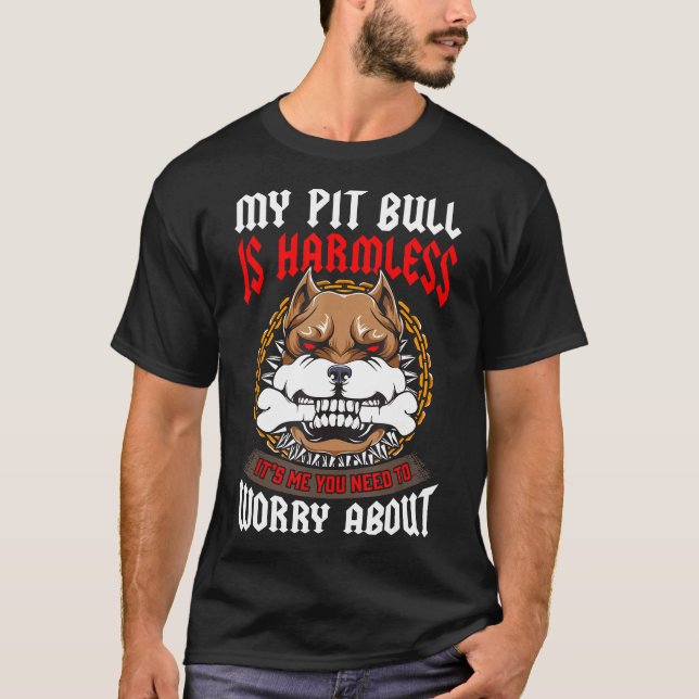 Camisetas de Pai Pitbull para Homens Presentes par (Frente)