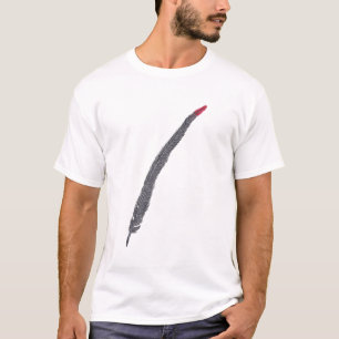 Camisetas de penas de Preto e Preto