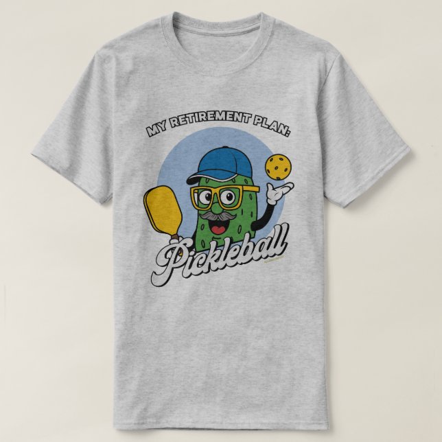 Camisetas de Pickleball para Plano de Aposentadori (Frente do Design)