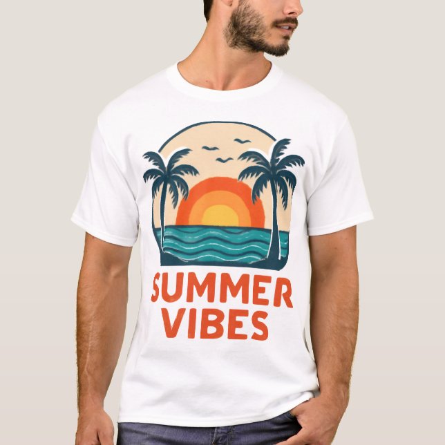 CAMISETAS DE PRAIA SUMMER VIBES (Frente)