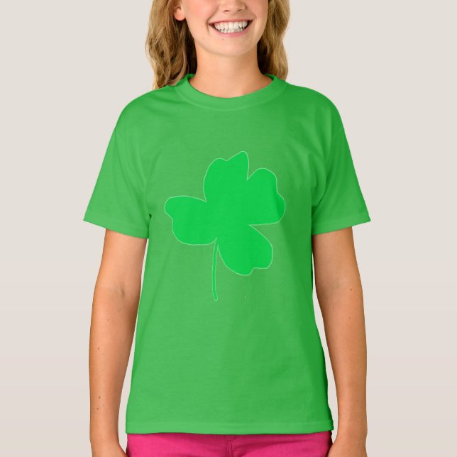 Camisetas de Shamrock verde-claro (Frente)