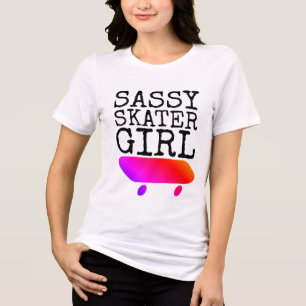 Camisetas de skate feminino atrevido