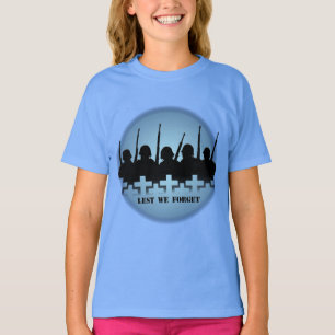 Camisetas de soldado caído para moça para não esqu