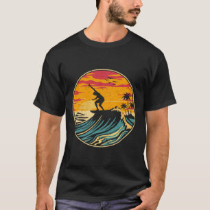Camisetas de Surf de Praia Vintage Surfer Retro