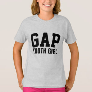 Camisetas de T-shirts DE GAROTA DE DENTE GAP
