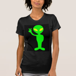 CAMISETAS DE T-SHIRTS ESCUROS ENGRAÇADOS DE OVNI a