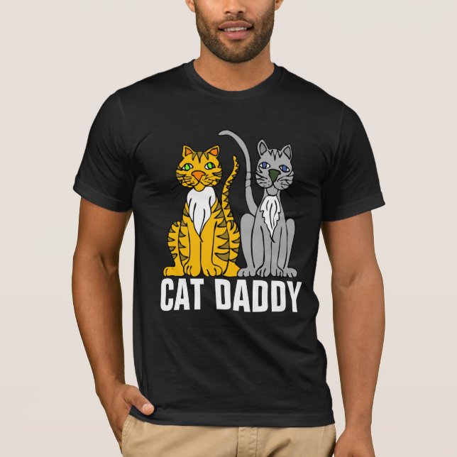 CAMISETAS de T-shirts PRETAS PAI CAT (Frente)