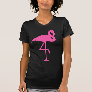 Camisetas de T-shirts pretas PINK FLAMINGO
