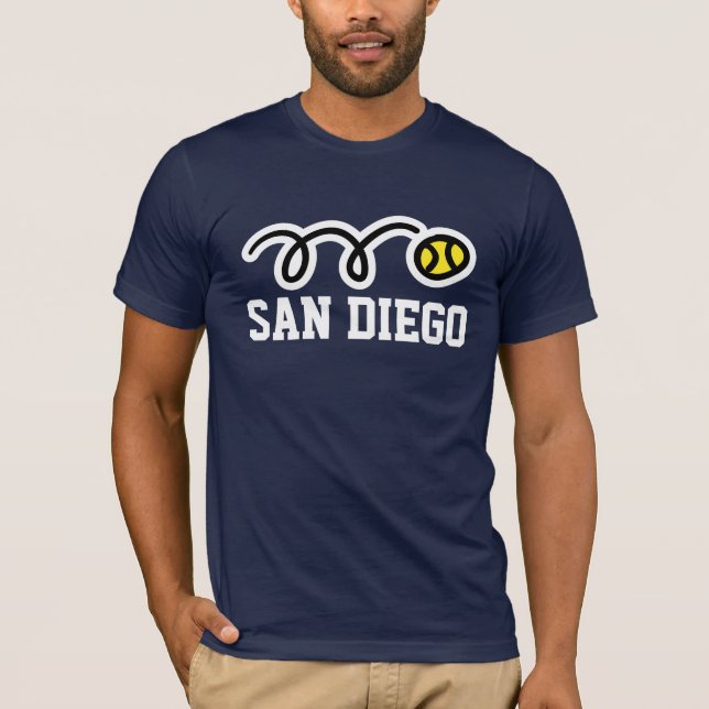 Camisetas de tênis San Diego para homens, mulheres (Frente)