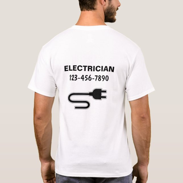 Camisetas de Trabalho Eletrônico Simples (Verso)