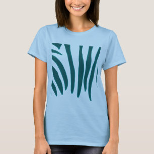 Camisetas de Turquesa Teal Zebra stripes